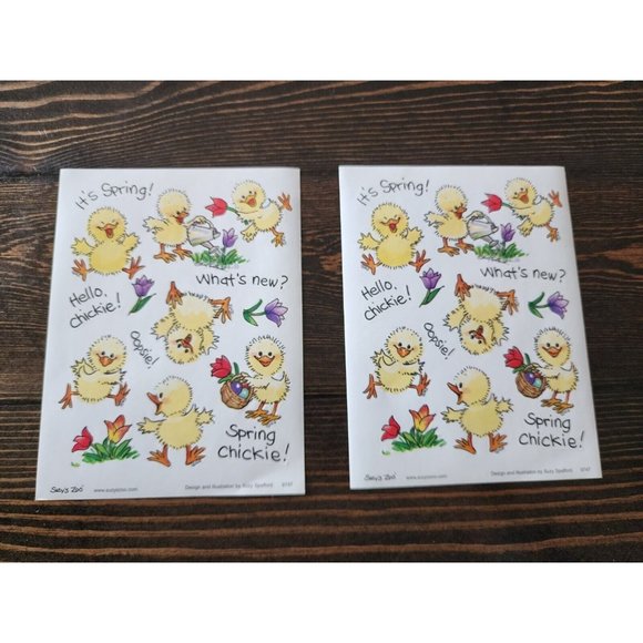 Stickers Lot - Suzy's Zoo 9747 Chick's Spring Easter RARE 2 SHEETS - Retired #15 - Picture 1 of 5